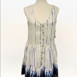 Indigo Rose tie-dye loose fit dress size Small NWT